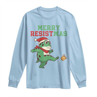Merry Resistmas Frog Christmas Long Sleeve Shirt - Wonder Print Shop