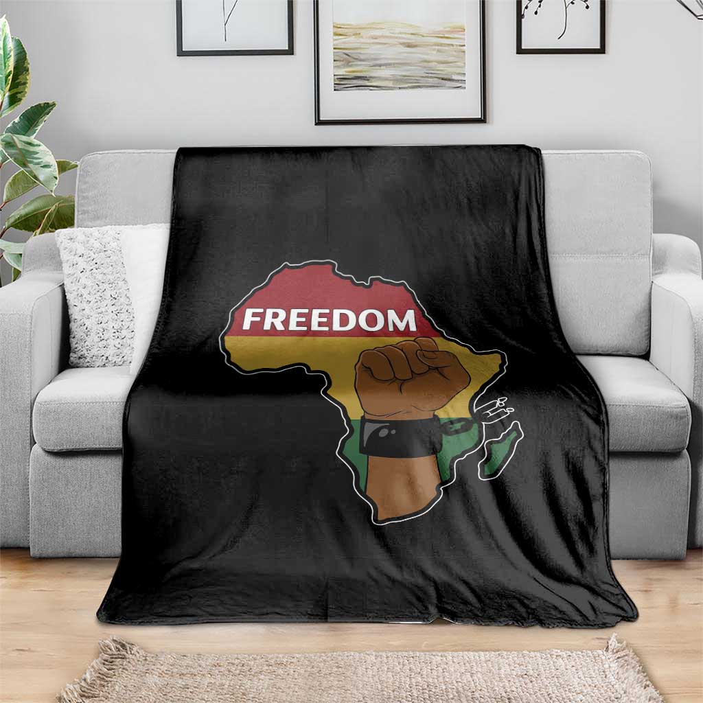 Africa Freedom Liberation Black Power Throw Blanket - Wonder Print Shop