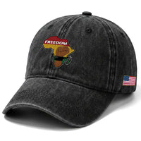 Africa Freedom Liberation Black Power Washed Cotton Baseball Cap