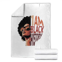 I Am Black History Throw Blanket African American Pride - Wonder Print Shop