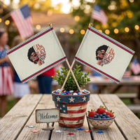 I Am Black History Patriotic Handheld Flag African American Pride