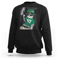67 Cat St Patricks Day Sweatshirt Funny Cat Driver Leprechaun Meme