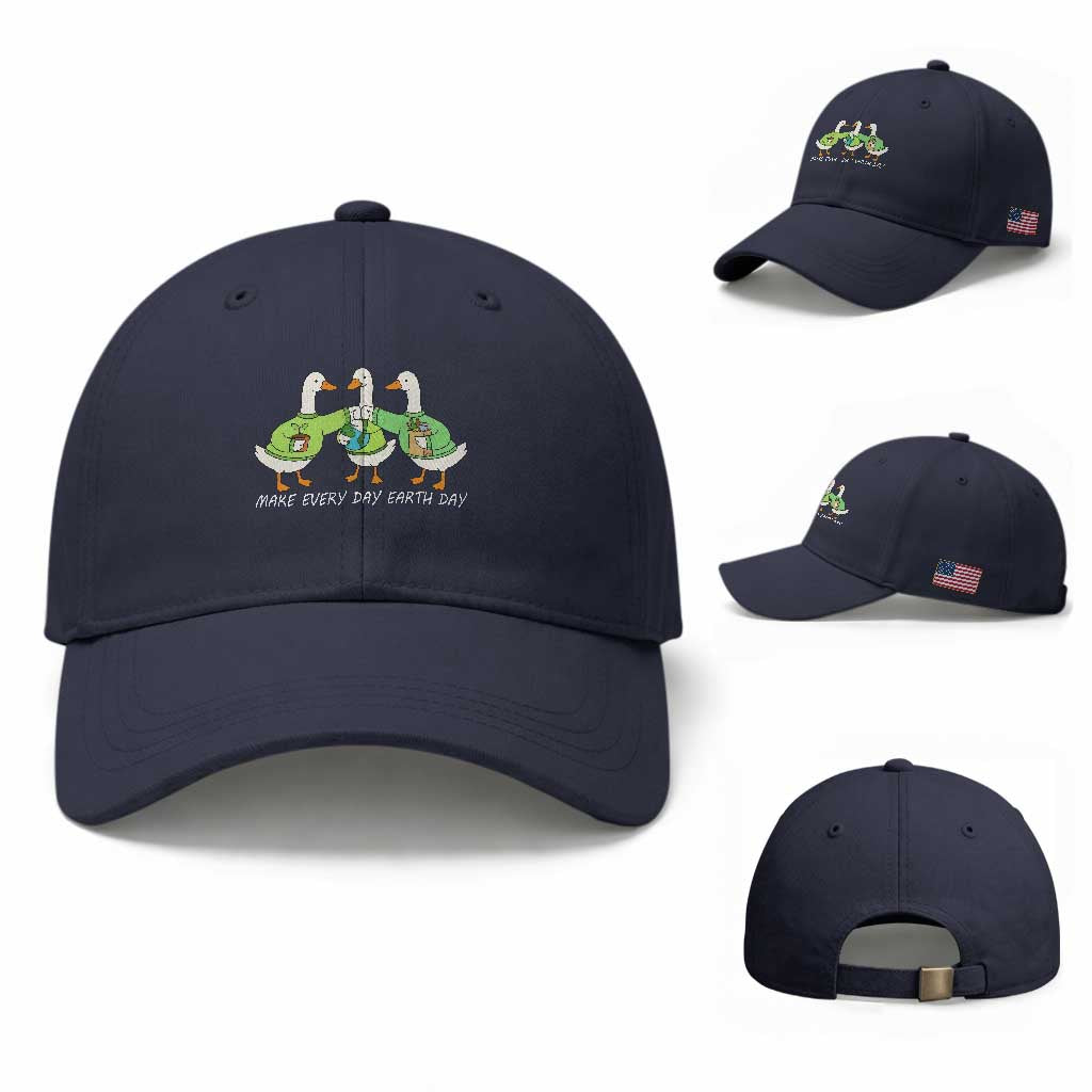 Funny Earth Day Baseball Cap Silly Goose Make Earth Day Every Day