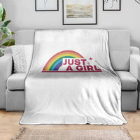 Just A Girl LGBTQ Pride Month Throw Blanket