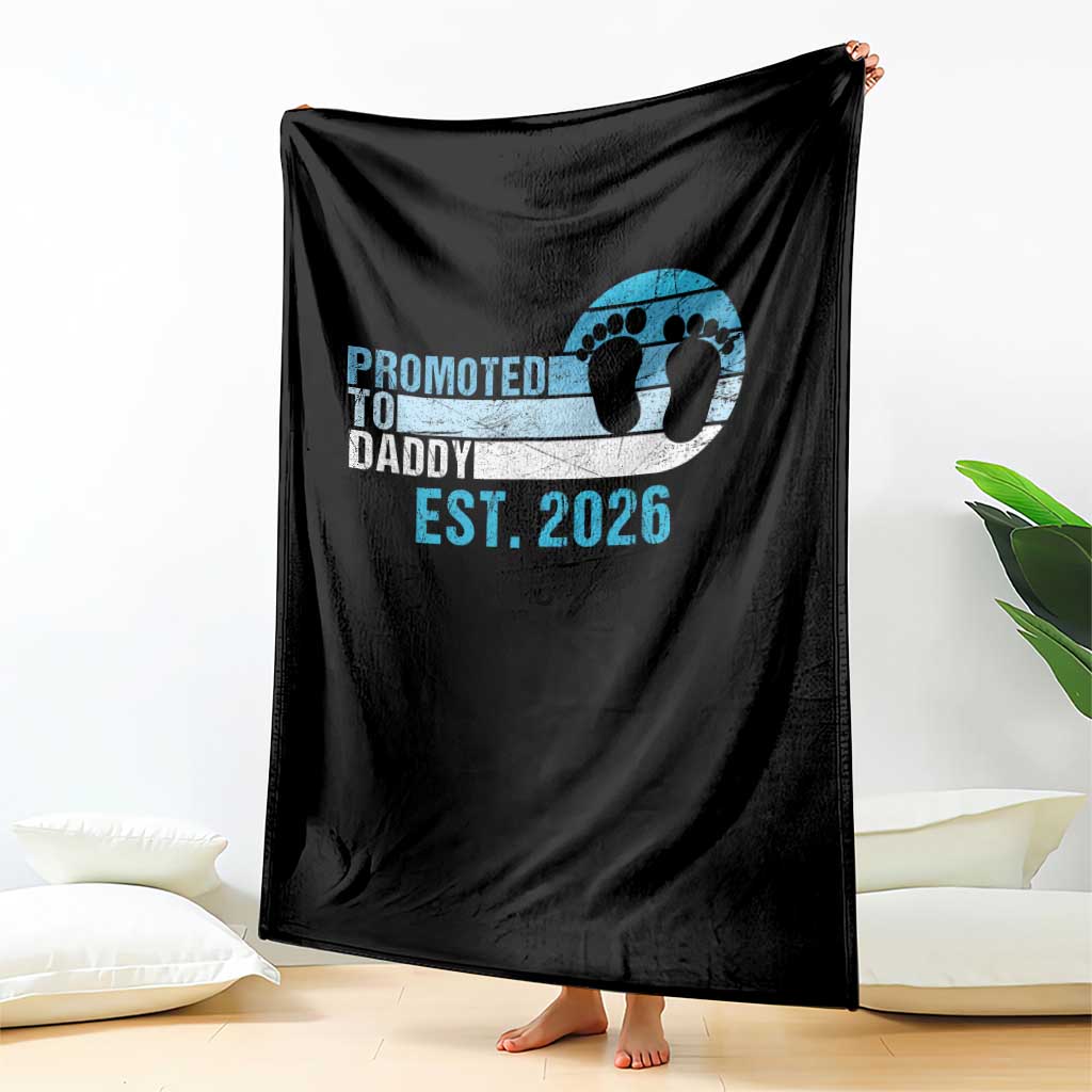 Promoted to Daddy 2026 Throw Blanket Funny Pregnancy Reveal