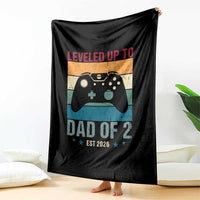 Dad Level Unlocked Throw Blanket Funny New Dad Gaming Father's Day Gift