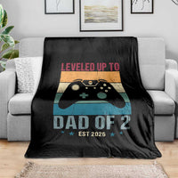 Dad Level Unlocked Throw Blanket Funny New Dad Gaming Father's Day Gift