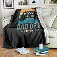 Dad Level Unlocked Throw Blanket Funny New Dad Gaming Father's Day Gift