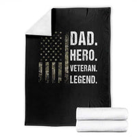 Dad Hero Veteran Legend Camouflage Father's Day Throw Blanket