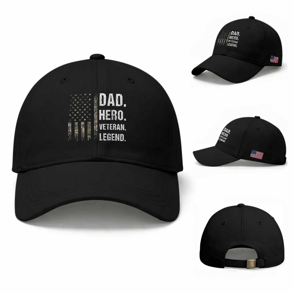Dad Hero Veteran Legend Camouflage Father's Day Baseball Cap