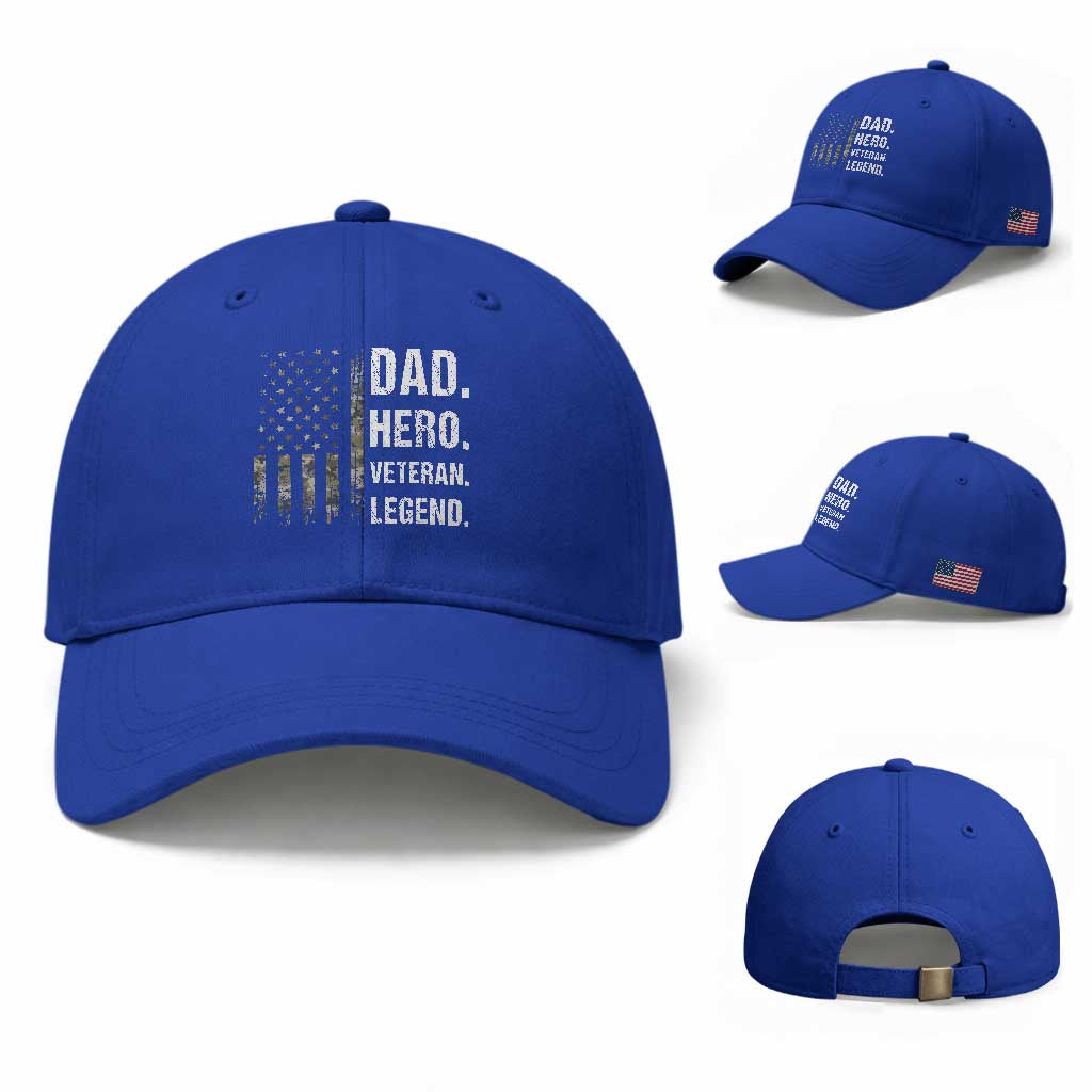Dad Hero Veteran Legend Camouflage Father's Day Baseball Cap