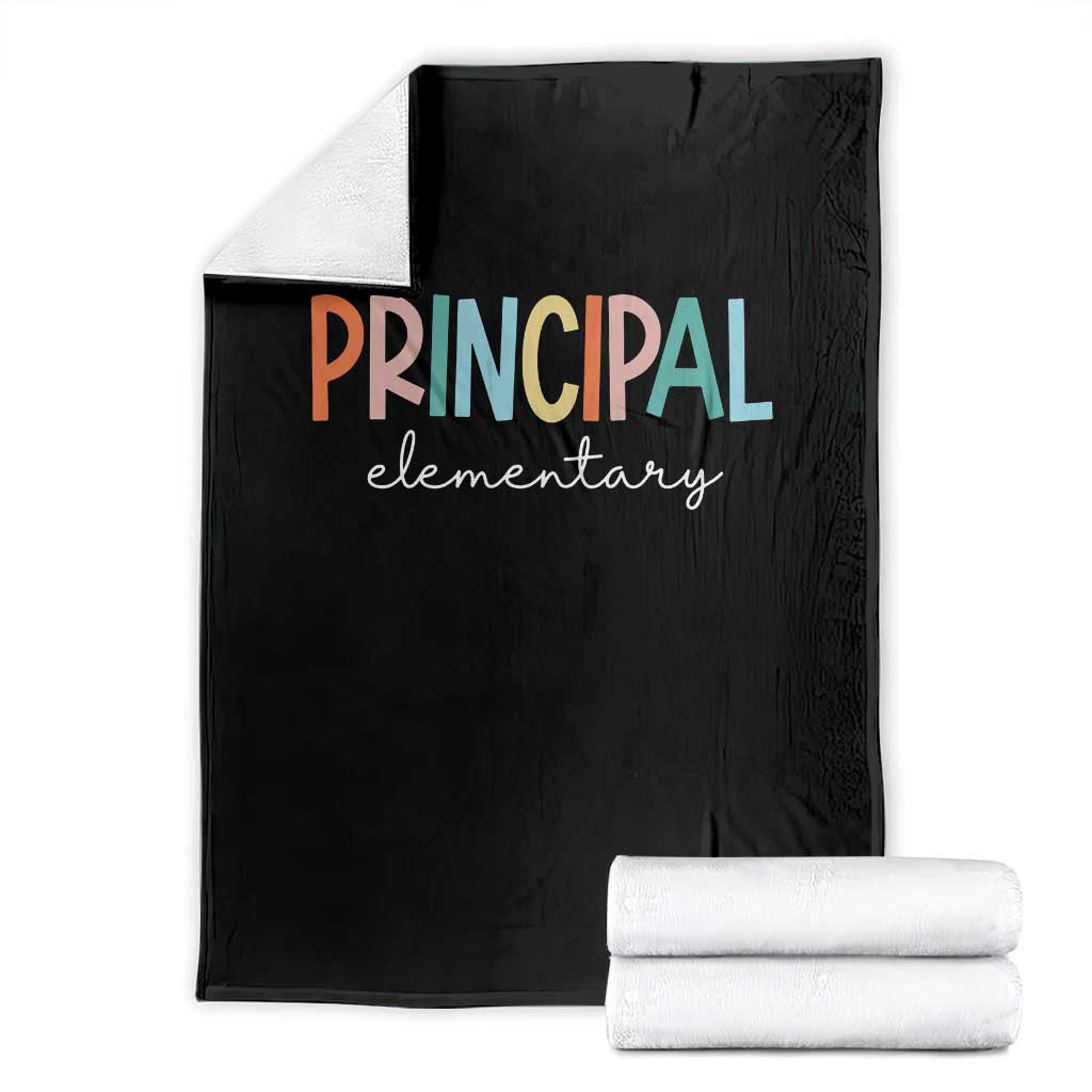 Boho Retro Vintage Elementary Principal Back to School Throw Blanket