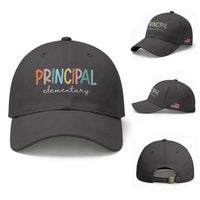 Boho Retro Vintage Elementary Principal Back to School Baseball Cap