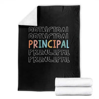 Boho Retro Vintage Principal Back to School Throw Blanket