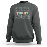 Boho Retro Vintage Principal Back to School Sweatshirt