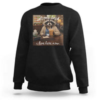 Funny School Therapist Raccoon Drinking Iced Coffee Sweatshirt