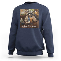 Funny School Therapist Raccoon Drinking Iced Coffee Sweatshirt