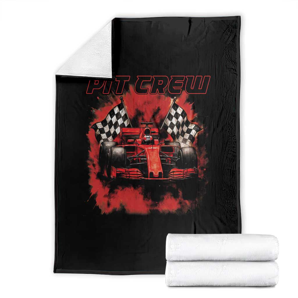Racing Car Checkered Flag Throw Blanket Pit Crew Race Car - Wonder Print Shop
