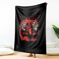 Racing Car Checkered Flag Throw Blanket Pit Crew Race Car - Wonder Print Shop