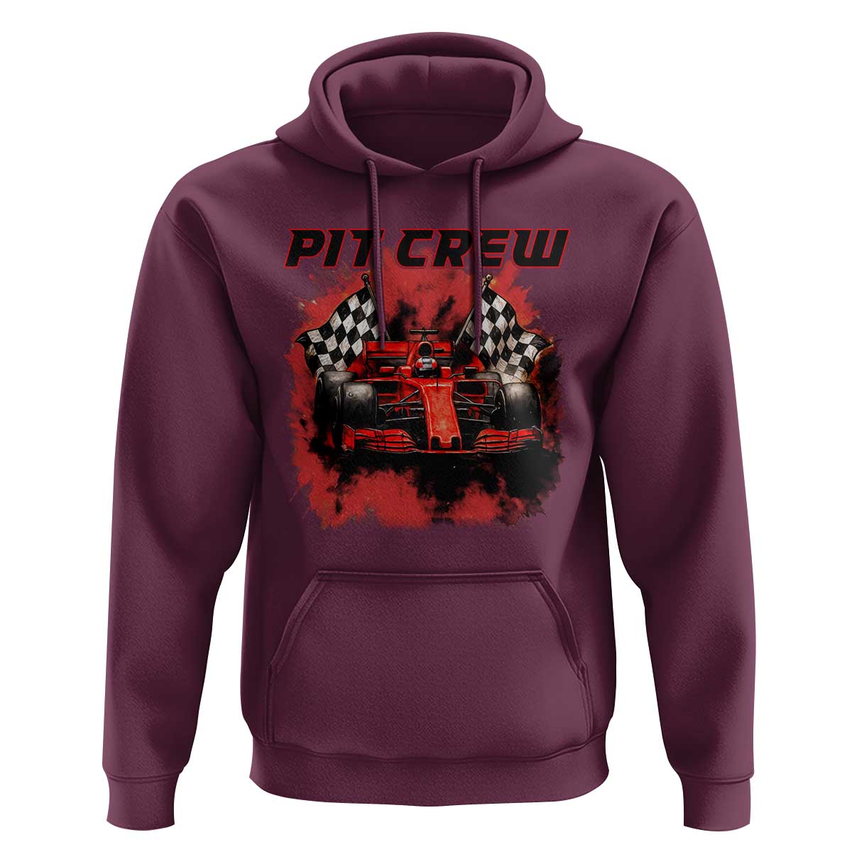 Racing Car Checkered Flag Hoodie Pit Crew Race Car - Wonder Print Shop