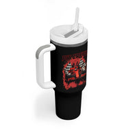Racing Car Checkered Flag Tumbler With Handle Pit Crew Race Car