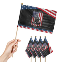 Racing Car American Flag Race Patriotic Handheld Flag