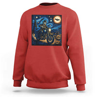 Dirt Bike Sweatshirt Van Gogh Starry Night Halloween Biker - Wonder Print Shop