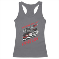 Funny Racing Car Flag Racerback Tank Top It Is Racing Day - Wonder Print Shop
