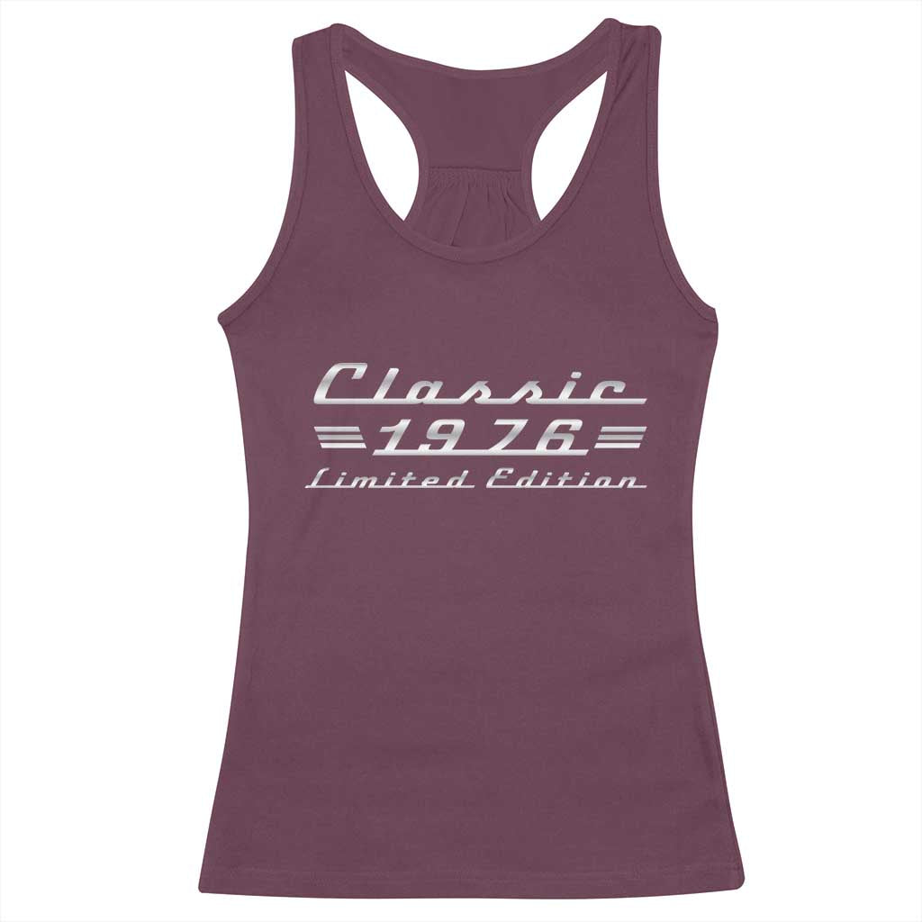 50th Birthday 1976 Limited Edition Classic Car Racerback Tank Top
