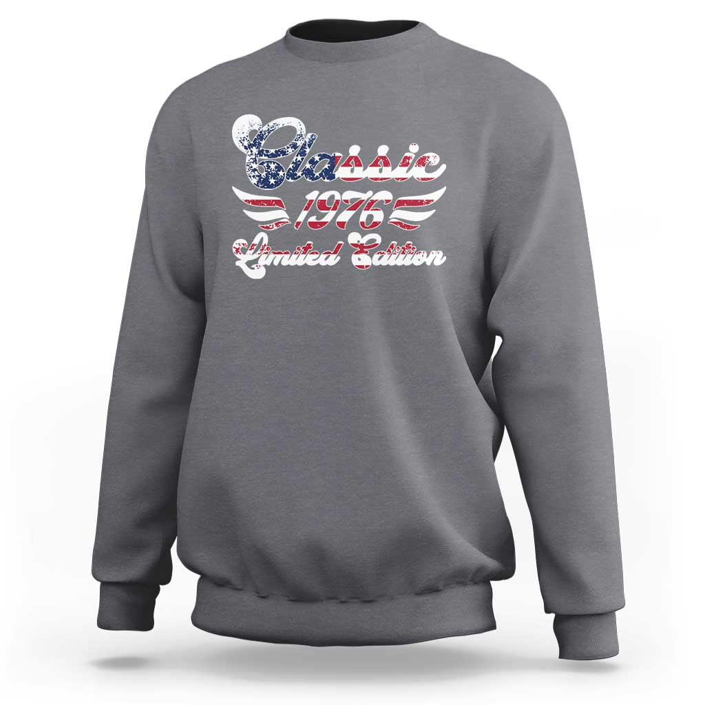 50th Birthday 1976 Limited Edition Classic Pony Car Sweatshirt
