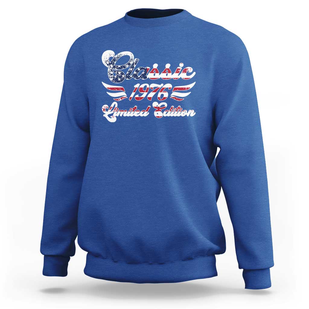 50th Birthday 1976 Limited Edition Classic Pony Car Sweatshirt