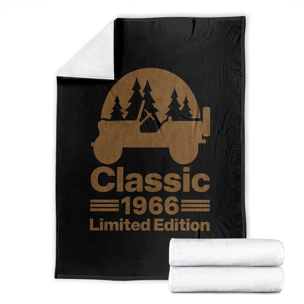 60th Birthday 1966 Limited Edition WWII Military Utility Vehicle Throw Blanket