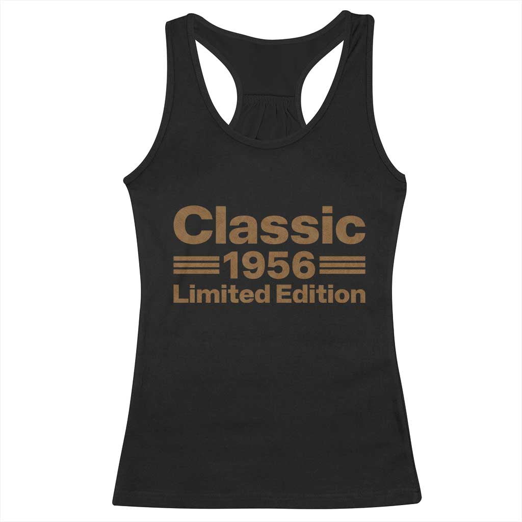 70th Birthday 1956 Limited Edition WWII Military Utility Vehicle Inspo Racerback Tank Top