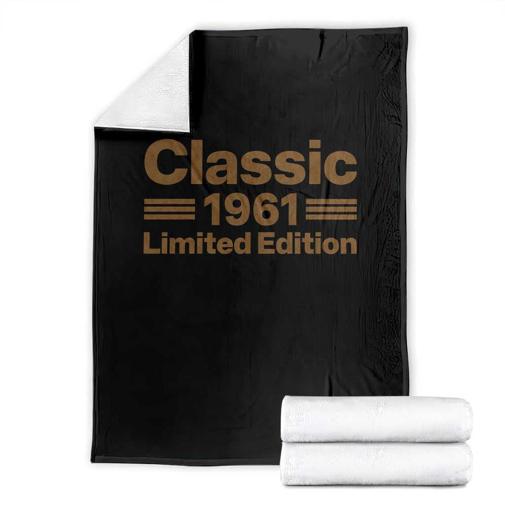 65th Birthday 1961 Limited Edition WWII Military Utility Vehicle Inspo Throw Blanket