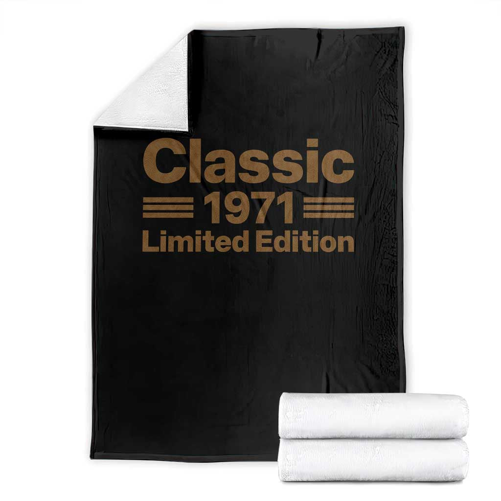 55th Birthday 1971 Limited Edition WWII Military Utility Vehicle Inspo Throw Blanket