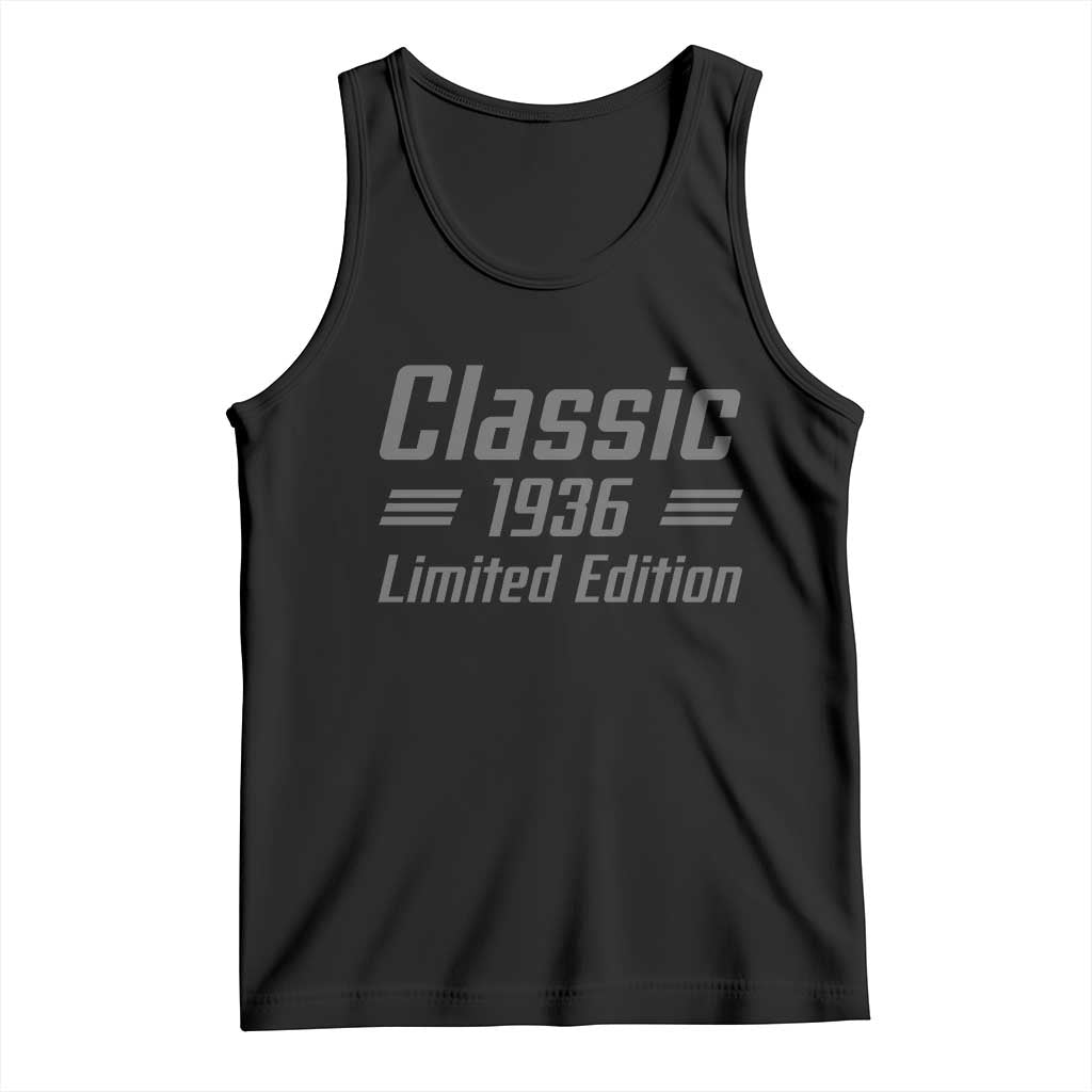 90th Birthday 1936 Limited Edition Classic American Muscle Car Inspo Tank Top