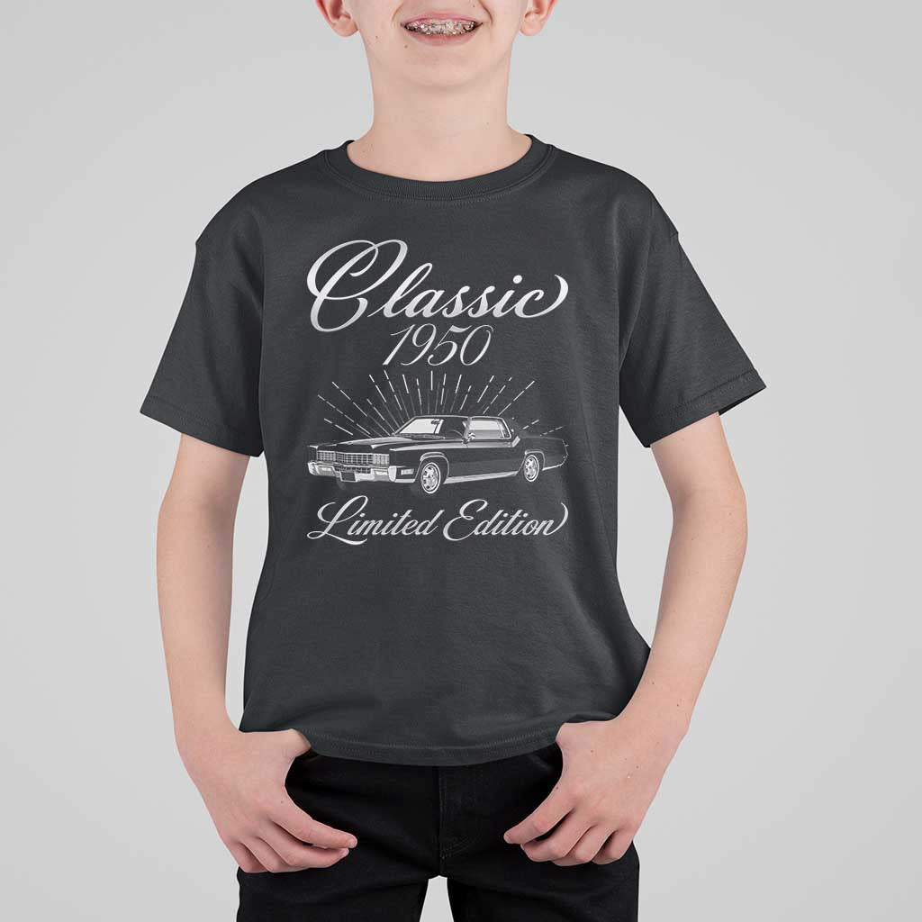 76th Birthday 1950 Limited Edition T Shirt For Kid Vintage Classic American Luxury Car