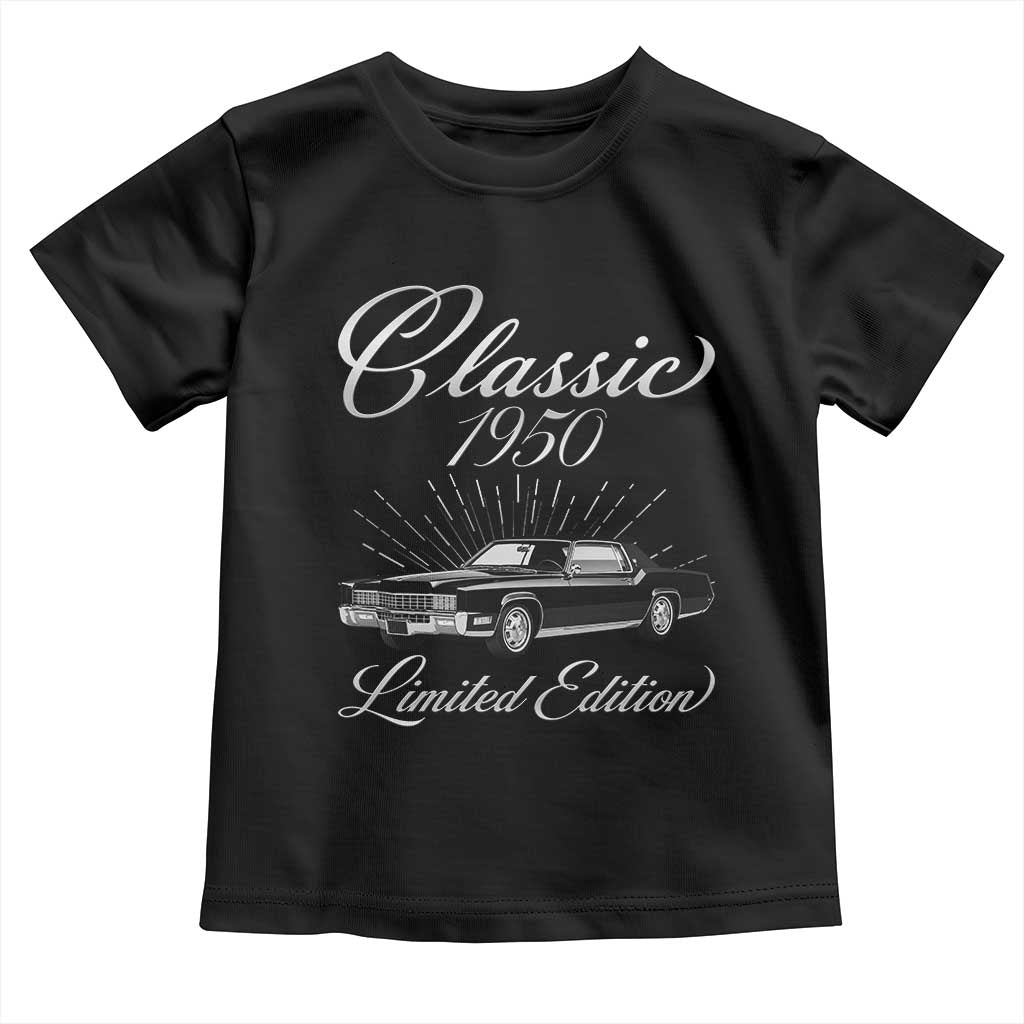 76th Birthday 1950 Limited Edition Toddler T Shirt Vintage Classic American Luxury Car