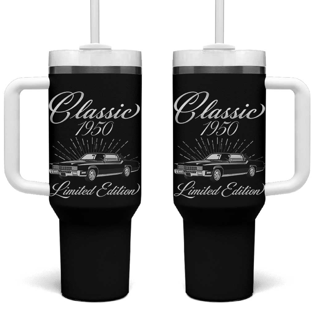76th Birthday 1950 Limited Edition Tumbler With Handle Vintage Classic American Luxury Car