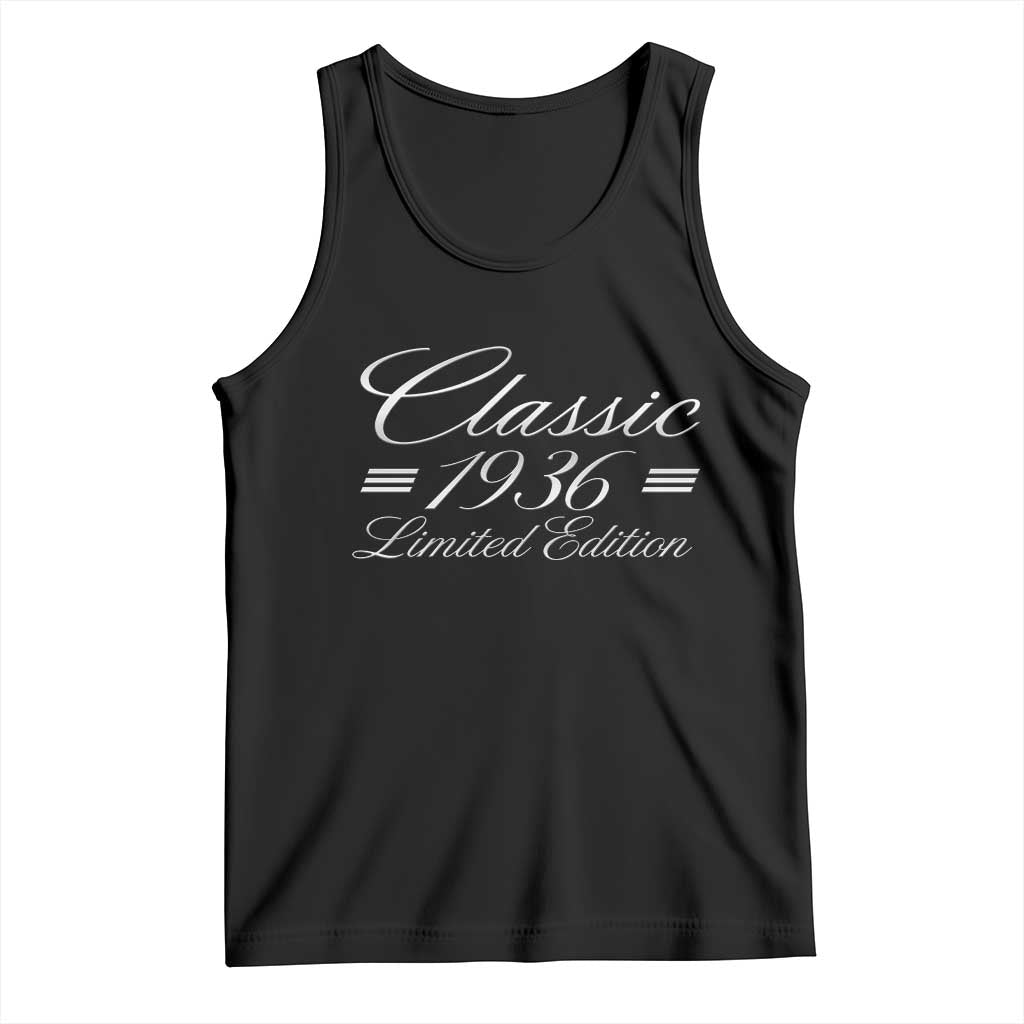 90th Birthday 1936 Limited Edition Classic American Luxury Car Inspo Tank Top