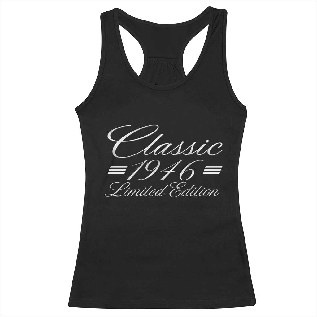 80th Birthday 1946 Limited Edition Classic American Luxury Car Racerback Tank Top