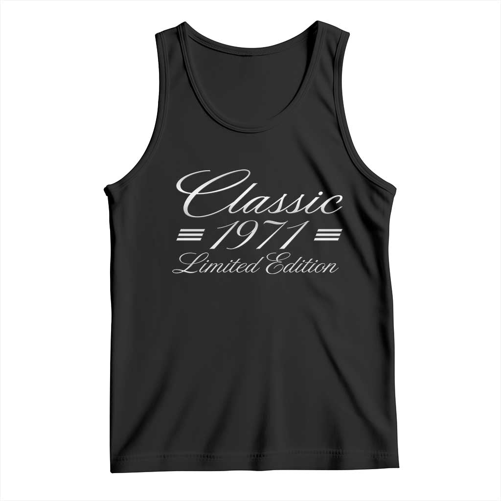 55th Birthday 1971 Limited Edition Classic American Luxury Car Inspo Tank Top