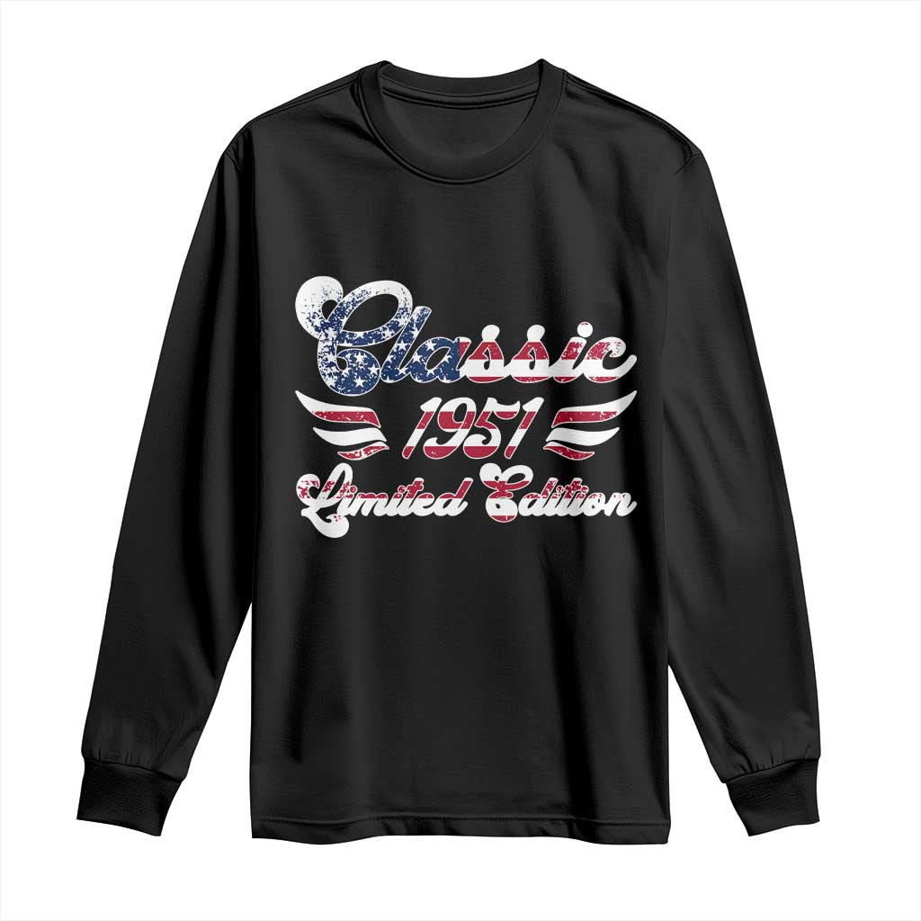 75th Birthday 1951 Limited Edition Classic Pony Car Long Sleeve Shirt