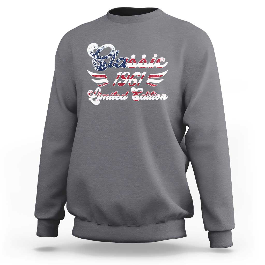 65th Birthday 1961 Limited Edition Classic Pony Car Sweatshirt