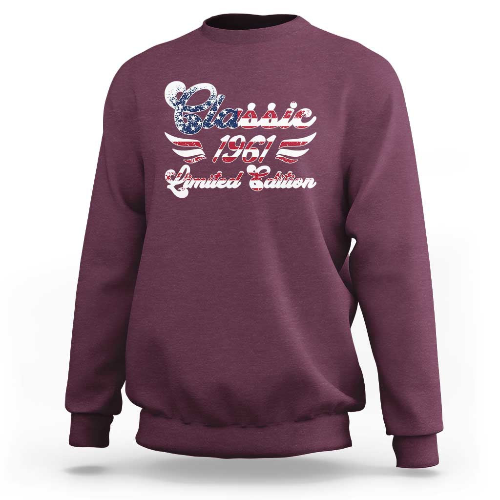 65th Birthday 1961 Limited Edition Classic Pony Car Sweatshirt
