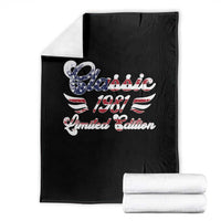 45th Birthday 1981 Limited Edition Classic Pony Car Inspo Throw Blanket