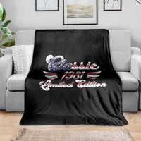 45th Birthday 1981 Limited Edition Classic Pony Car Inspo Throw Blanket