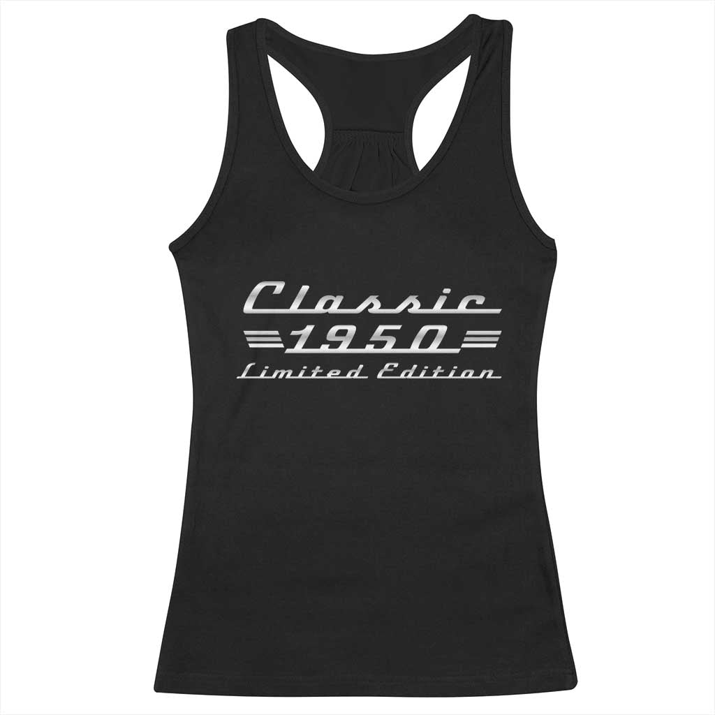76th Birthday 1950 Limited Edition Classic Car Racerback Tank Top