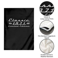 55th Birthday 1971 Limited Edition Classic Car Garden Flag