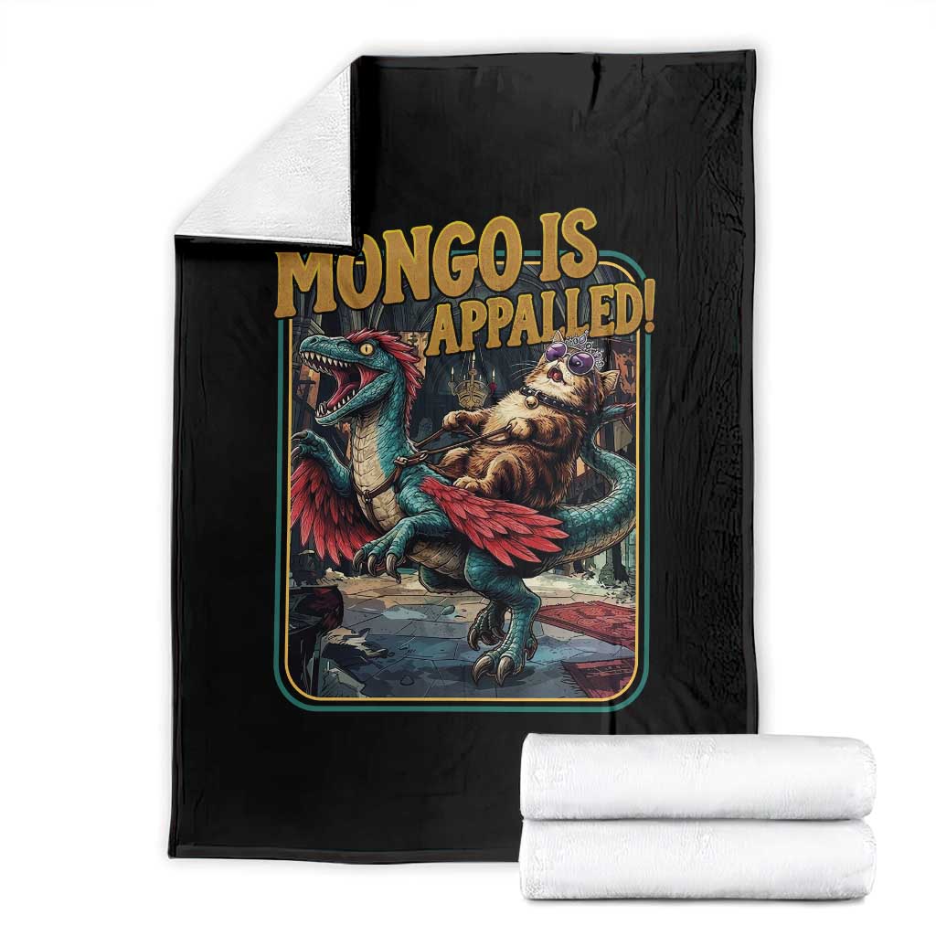 Mongo is Appalled Throw Blanket Vintage Princess Donut Riding Mongo
